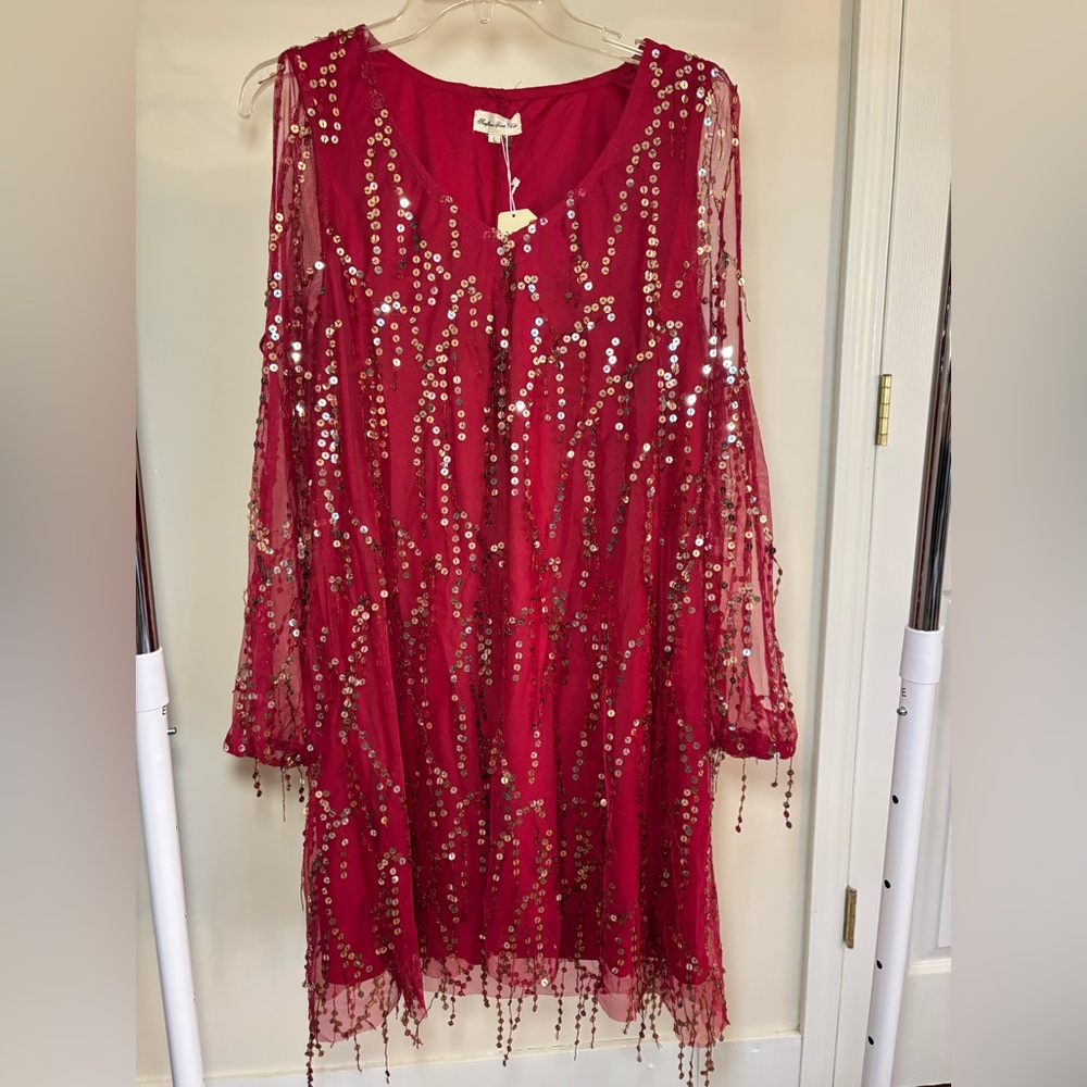 Red Sequin Dress